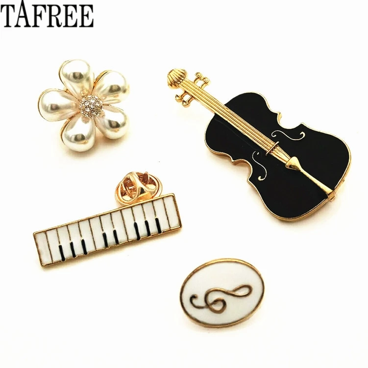 TAFREE Musical Instruments Violin Guitar Piano Pearls Musical Note Lapel Pins Enamel Brooches Women Badge Collar Clips
TAFREE Musical Instruments Violin Guitar Piano Pearls Musical Note Lapel Pins Enamel Brooches Women Badge Collar Clips