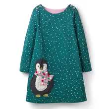 Платья для малышей платье с длинными рукавами одежда для девочек Детские платья для девочек в полоску с украшениями в форме звезд, платье принцессы Одежда для детей