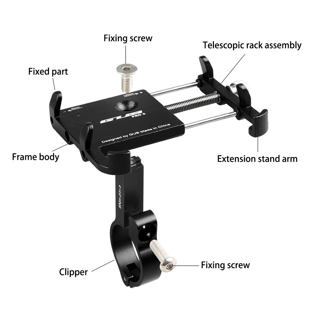GUB PRO-1 PRO-2 алюминиевый сплав велосипедный держатель для телефона 3,5-6,2 дюймов смартфон Регулируемая универсальная поддержка GPS для