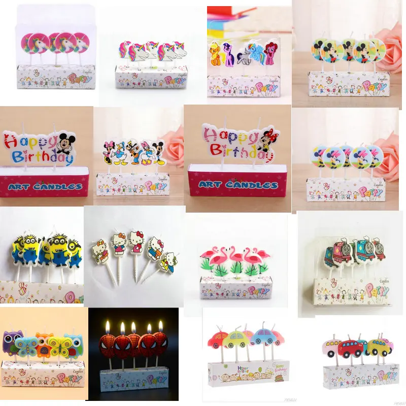 5 шт., милые украшения для торта hello kitty, вечерние свечи, детские свечи для торта на день рождения, Детские вечерние украшения, сделай сам