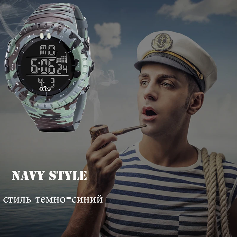 OTS, мужские часы, светодиодный, спортивные, цифровые часы, 50 м, водонепроницаемые, мужские, Топ бренд, роскошные часы, военные наручные часы, Relogio Masculino