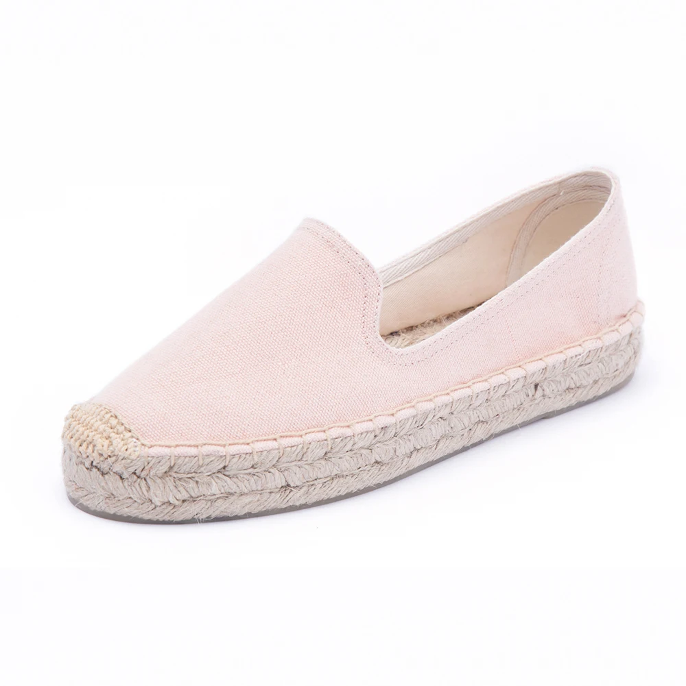 

Pink Shoes Women solid color platform espadrilles lady slippers for spring