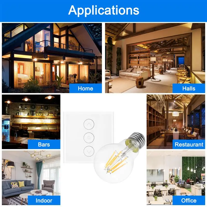 В 220 В беспроводной свет диммер сенсорный контроль WiFi светодио дный светодиодный диммер переключатель работы с Alexa Google Assistant IFTTT с диммерной лампой