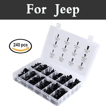 

240pcs/Set Car Assortment Clips Pin Rivet Trim Clip Panel Moulding Rivets For Jeep Liberty Renegade Wrangler Commander