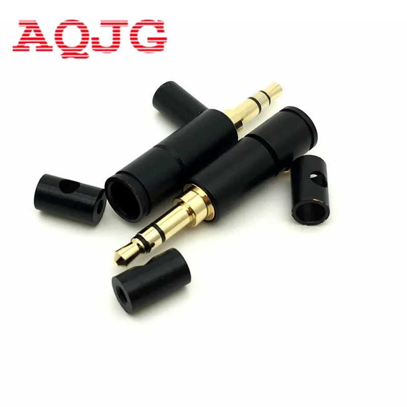 100pcs lot for shure 3 Pole 3 5mm Plug Male Headphone Jack 3 5 mm Audio Connector For 4mm Cable Adapter