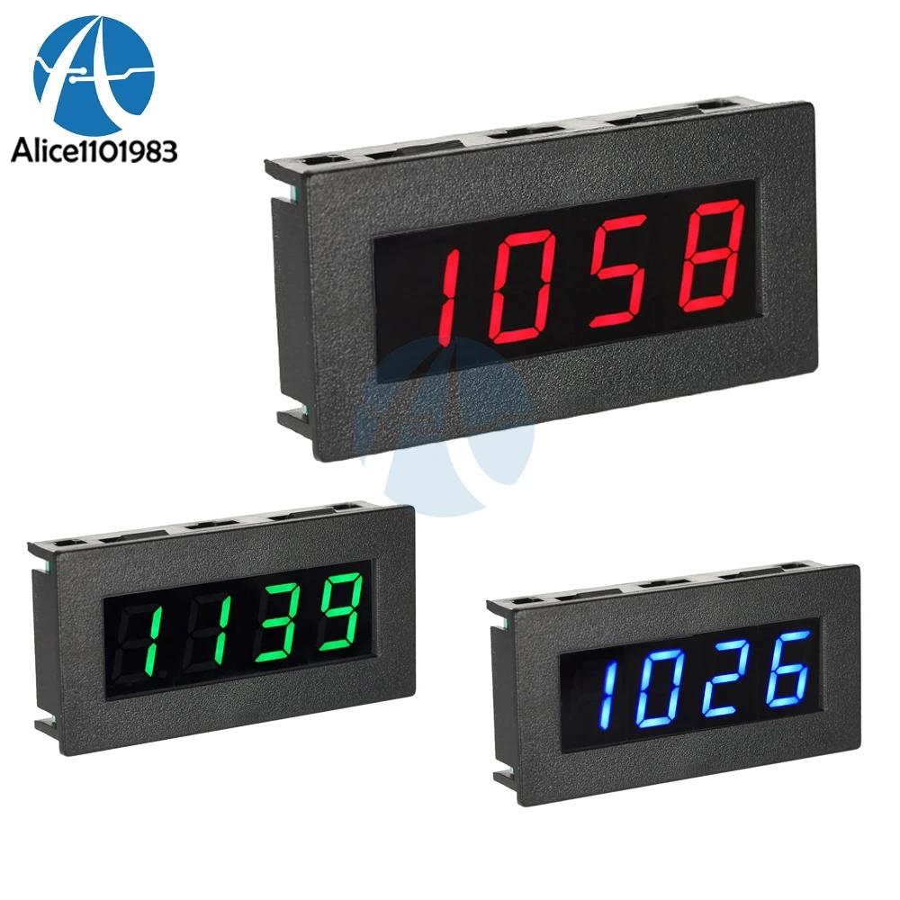

High Precision Digital Frequency Tachometer 0.56" 4 LED DC 8-15V Car Motor Speed Meter RPM velocity Tester 5-9999R/M tacometro