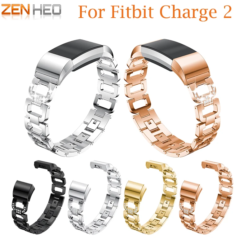 Stainless Steel Strap For Fitbit Charge 2 Watch Band Rhinestone Diamond Smart Watch Band 195mm Bracelet For Fitbit Charge 2 Stainless Steel Strap For Fitbit Charge 2 Watch Band Rhinestone Diamond Smart Watch Band 195mm Bracelet For Fitbit Charge 2
