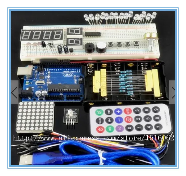 Free shipping Basic starter font b kit b font Funduino UNO R3 learning packages for font