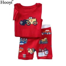 2018 Summer Boys Pajamas Sets Short Sleeve Children s Sleepwear 100 Cotton Kids Pijama Boy Pyjama