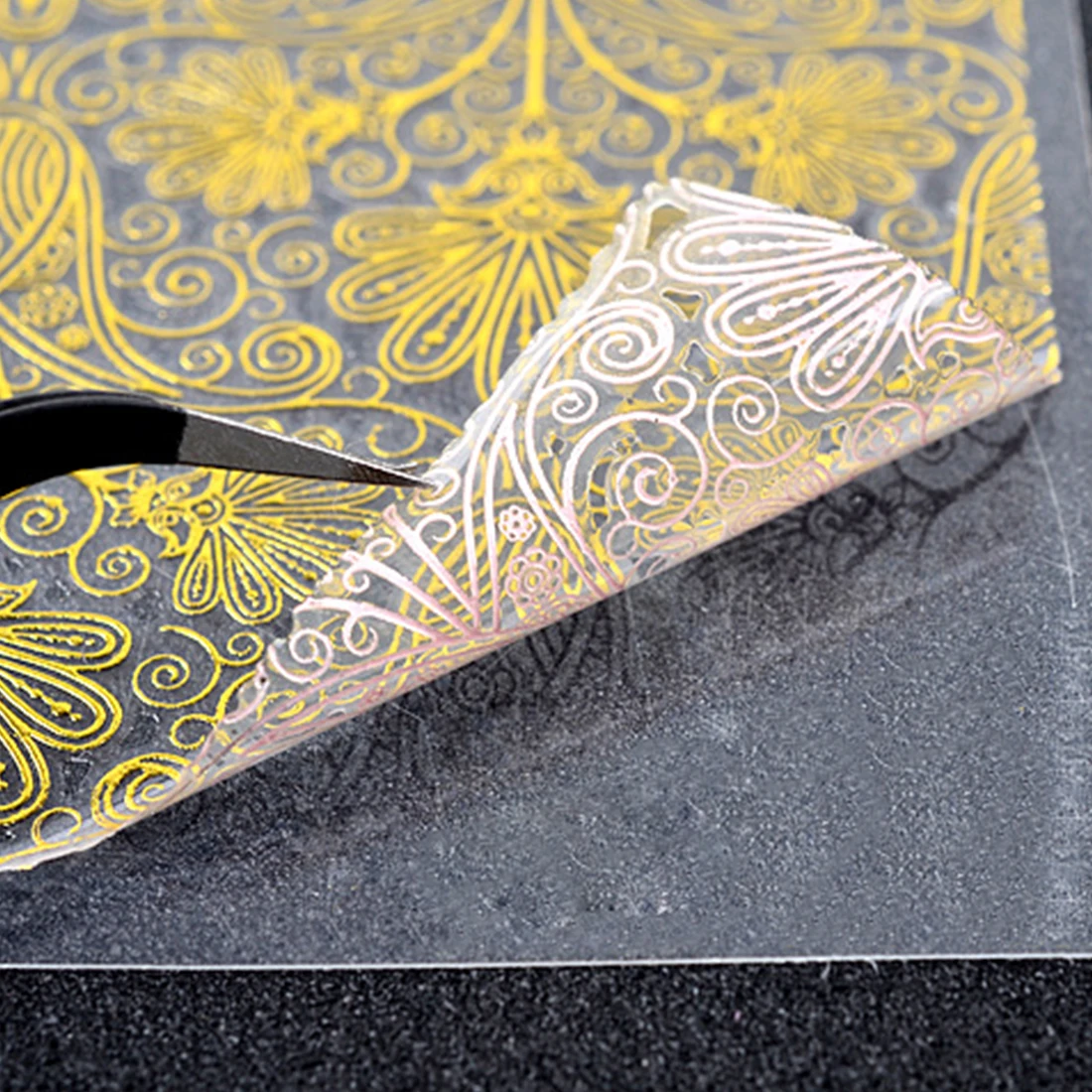 Наклейки для ногтей 4 цвета цветущие цветы Стикеры 3D на ногти Nail Art Наклейки 8 листов/набор тисненые 3D золотые цветы красота советы