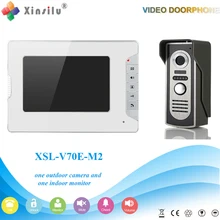 Xinsilu V70E-M2 Timbre Cámara Con Monitor de Interior de 4.3 pulgadas Espectador de La Puerta De Teléfono De La Puerta Bell Video Foto IR Voz de Desbloqueo
