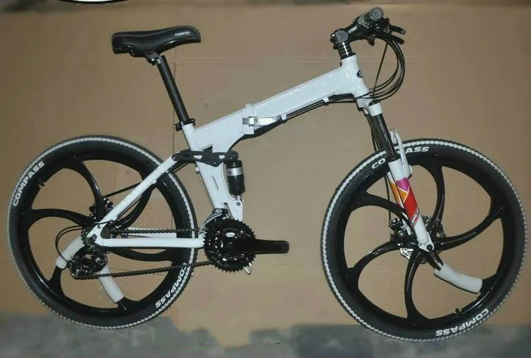 Cheap Kalosse DIY    folding bicycle 26   21/24/27/30speed   Hydraulic brakes , mountain bike man  26*2.125 tires road bike 4