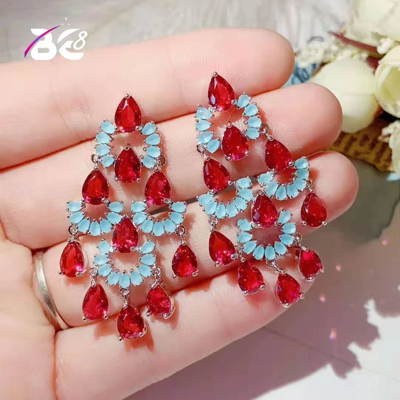 

Be 8 Hot Sale Fashion Shinny AAA Cubic Zirconia Water Drop Bride Earring Brincos Flower Drop Earring Party Jewelry Femmel E843