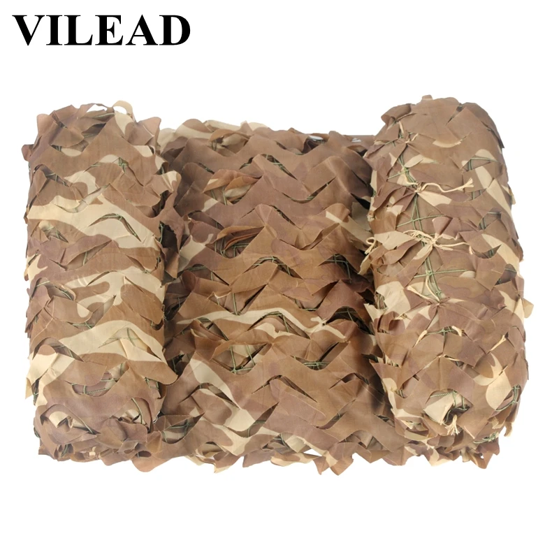 

VILEAD 3M Wide Desert Camouflage Net Military Camo Netting Military Netting for Paintball Sniper Outrdoor Sun Shelter Garden Car