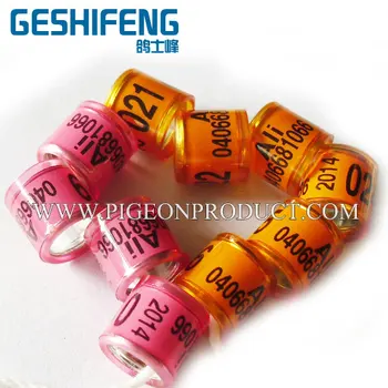 

free shipping aluminum core with plastic coat pigeon ring,bird foot ring