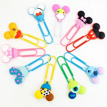 

1pcs Cartoon Animation paper clip silicone material escolar bookmarks for books stationery school supplies papelaria child gift