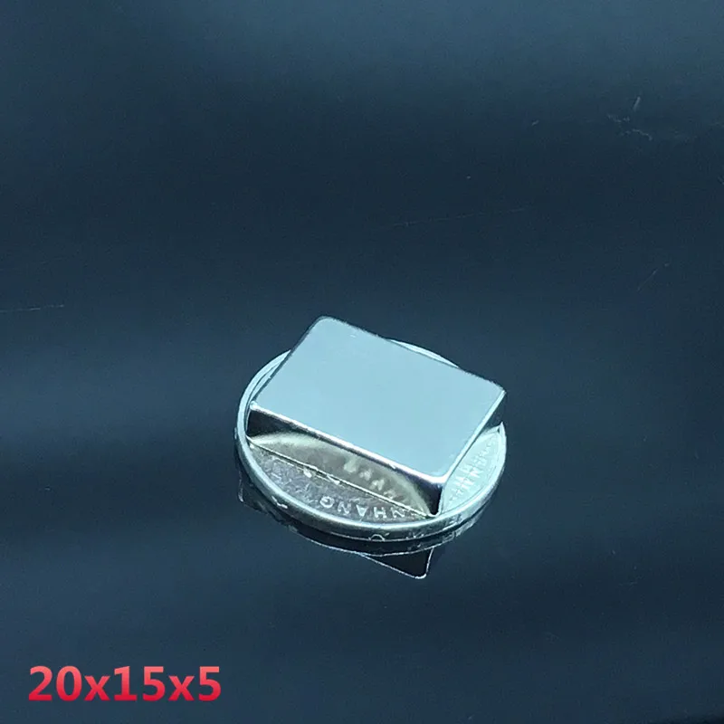 

15pcs 20x15x5mm neodymium magnet 20*15*5mm square strong rare earth magnets 20*15*5 mm NdFeB permanent round magnetic 20x15x5 mm