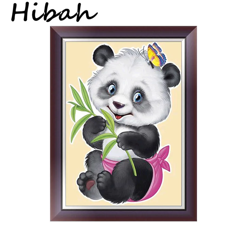 

30*40cm Mosaic 5D DIY Diamond Drawing Panda Round Diamond Stitch Cross Stitch Mosaic