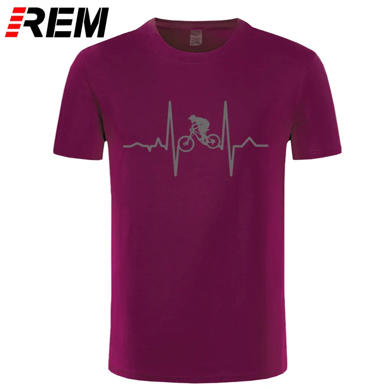 REM горные велосипеды Heartbeats футболка человек футболки с коротким рукавом для мальчиков мужская футболка DIY велосипеды Camisetas Masculina