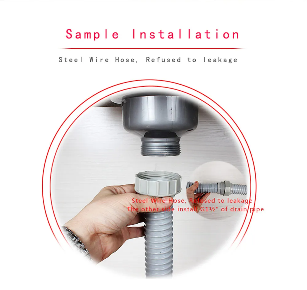 Talea G1 1/" кухонная раковина сливное соединение шлангом сливная труба аксессуары для раковины расширение раковины сливная труба 45 см Длина GA017