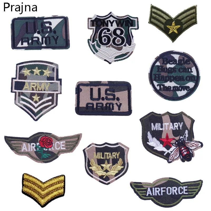 

Prajna Morale US Army Patch Badge Iron On Patches For Clothes Sticker Cheap Embroidered Sewing Military Patch Punk Rock Applique