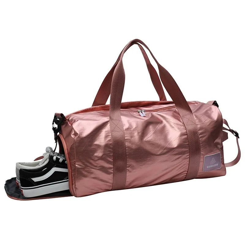 Нейлоновая сумка для тренировок, мужские сумки для спортзала с обувью, двойная молния, дорожная сумка для женщин, водонепроницаемая сумка для багажа на плечо, спортивная сумка