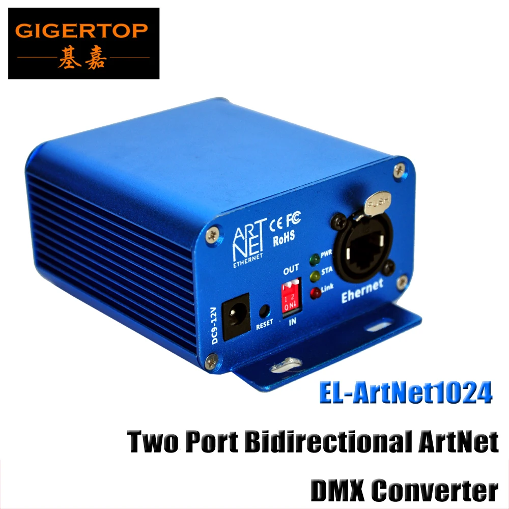Best Price TP-D15 Lan 512 EL-ArtNet1024 Two Port Bidirectional ArtNet/DMX Converter Box High-speed ARM Processor Standard ArtNet Protocol