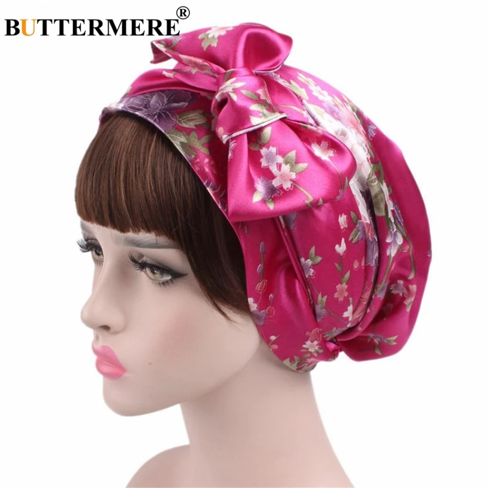 BUTTERMERE платок-Бандана Череп шапки для женщин химиотерапия цветок Sation тюрбан модный головной убор бант для беременных женщин шляпы - Цвет: Rose flower