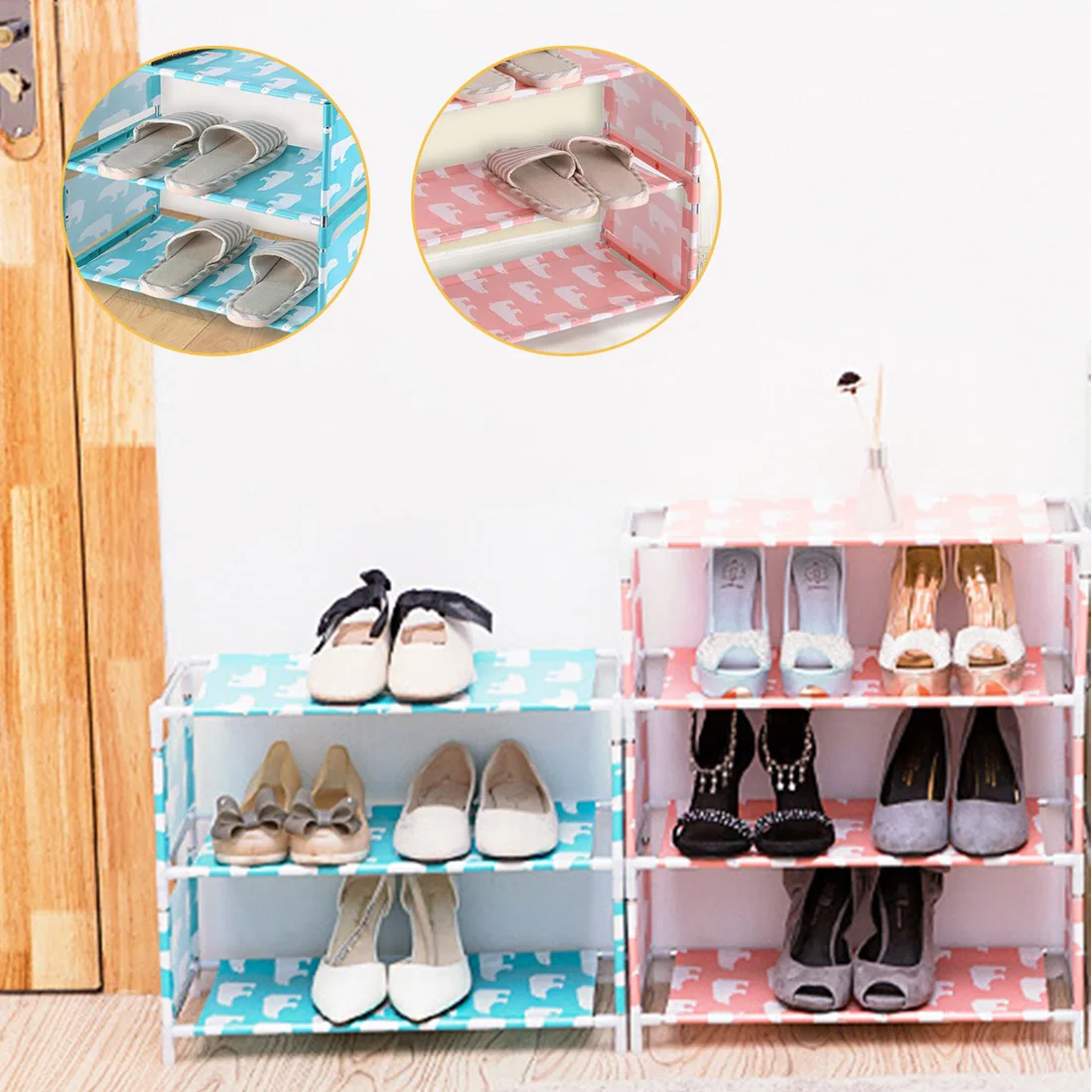 1 قطعة خزانة خذاء تخزين رف المنزلية متعدد الطبقات أحذية المنظم مع الأدراج الفضاء التوقف المنزل الأثاث