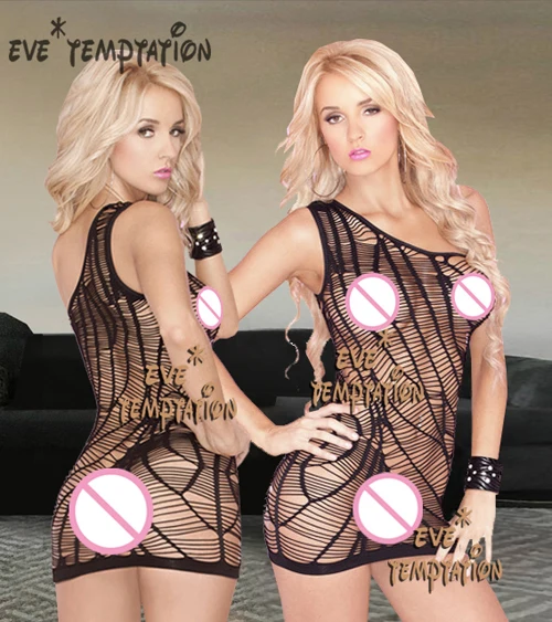 Sexy Babydoll Lingerie Underwear BODYSTOCKING bikini Translucent jumpsuit seksi Temptation adult black S-L