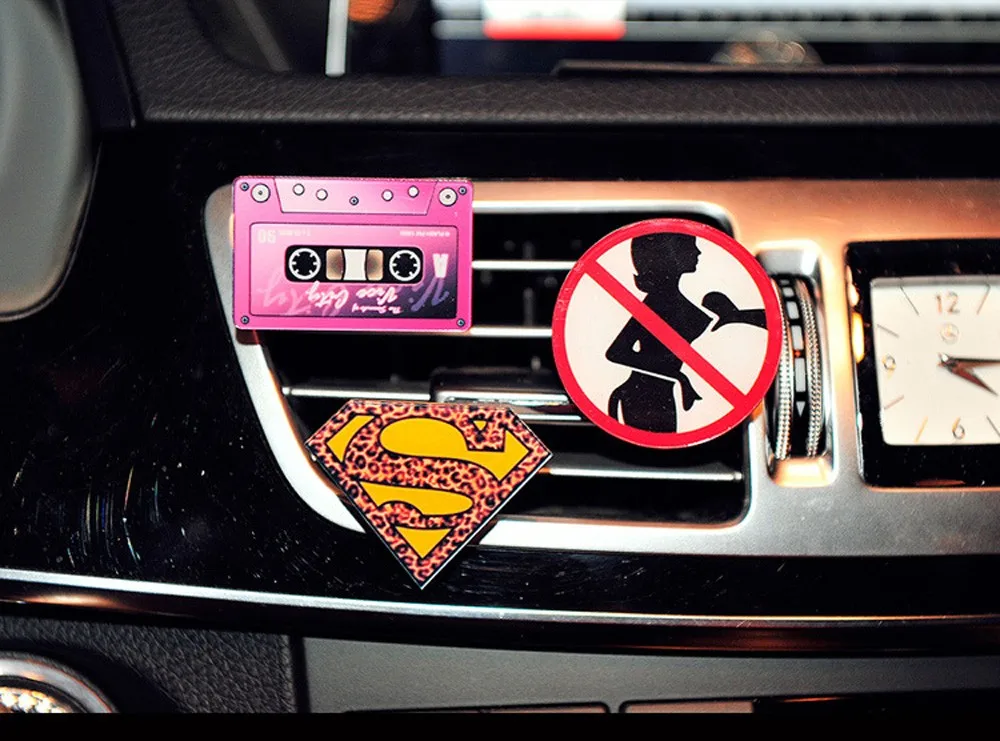 ANZULWANG мульт-мультфильм логотип Автомобильный Интерьер Карта вентиляционные отверстия духи освежитель воздуха автомобиля парфюм на решетку освежитель воздуха в автомобиль