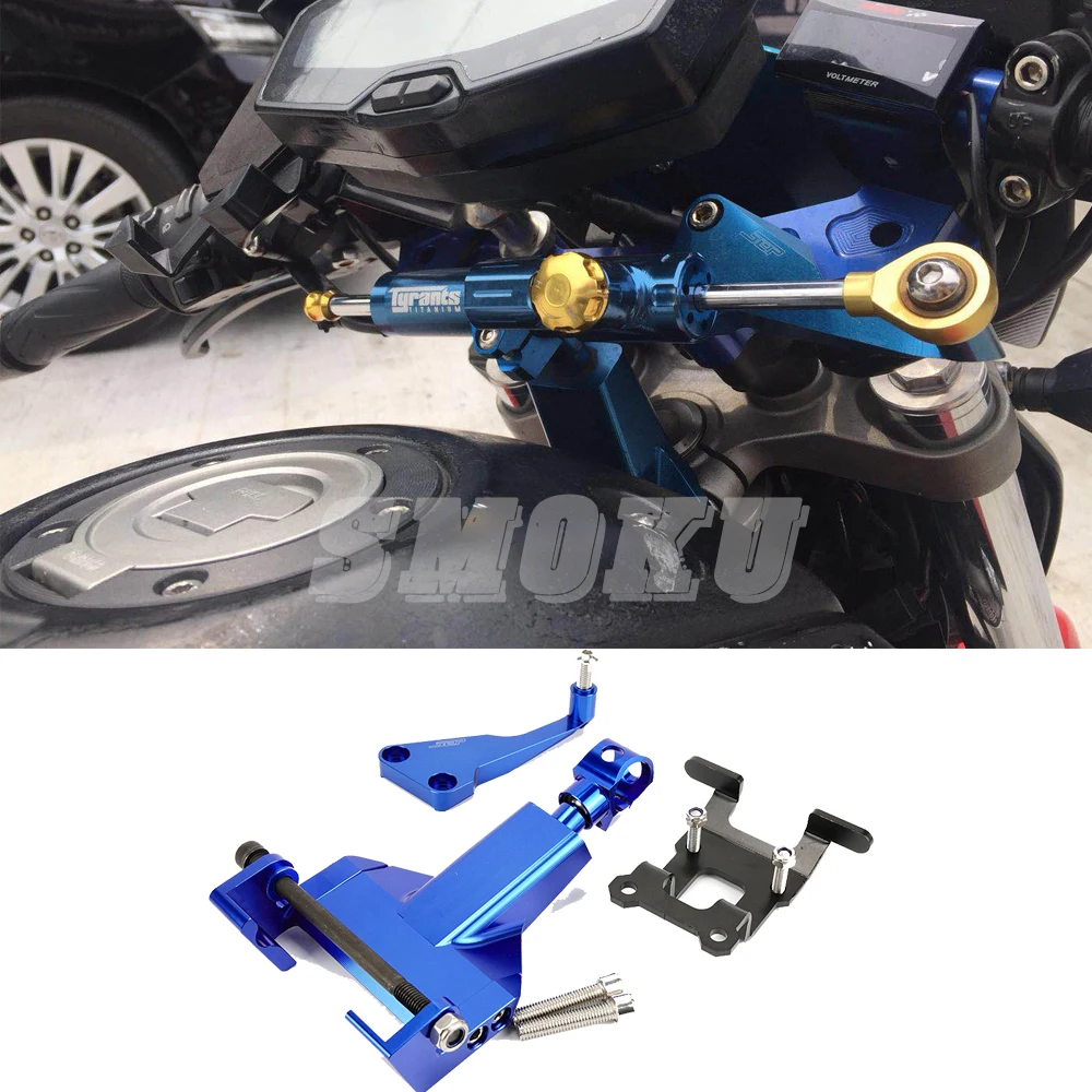 

For Yamaha MT07 MT 07 MT-07 FZ07 2014-2017 Motorcycle CNC Aluminum Alloy Steering Stabilizer Damper Bracket Mounting Kits