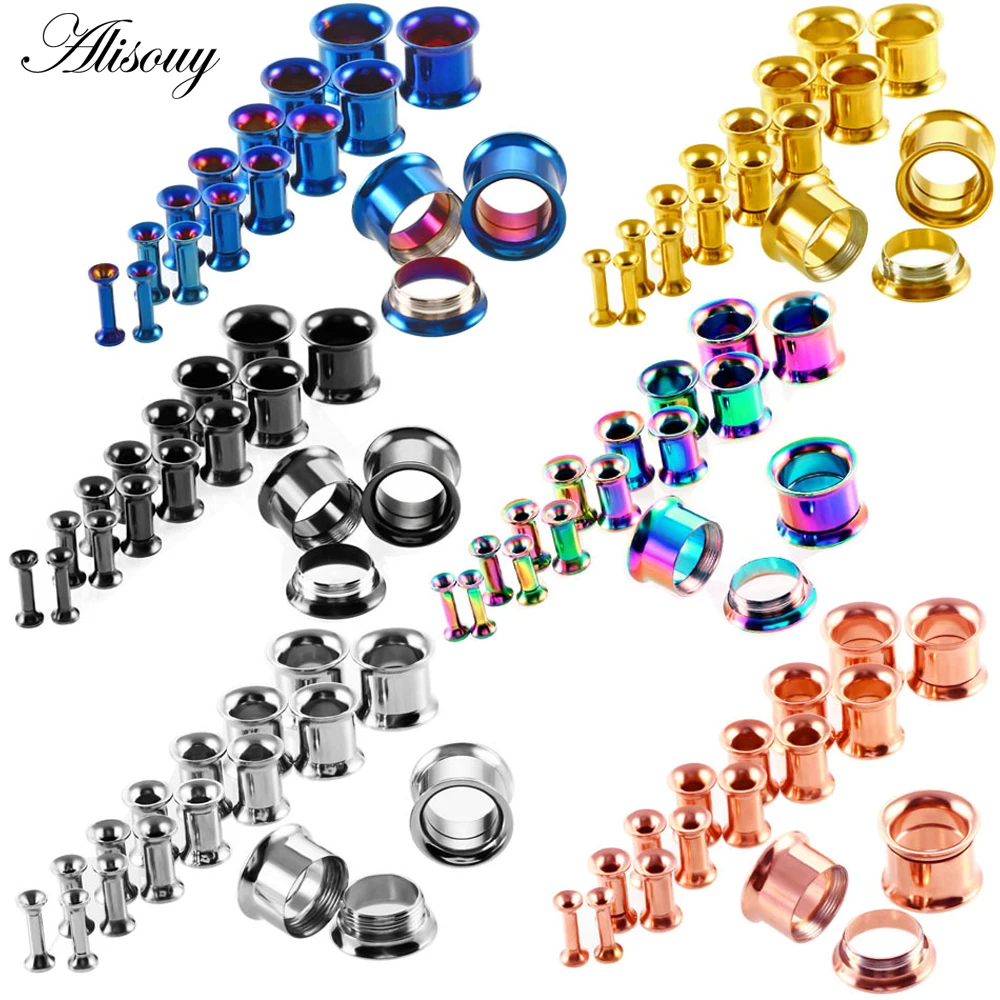 2PC 2-30mm Ear Tunnels Plugs 316L Stainless Steel Piercing Jewelry Ear Gauges Stretchers Expandar Plugs and Tunnels piercing jewelry ear piercing jewelry body piercing jewelry body jewelry