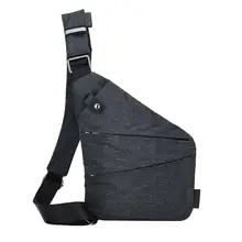 Мужская нагрудная сумка унисекс с защитой от кражи, Мужская Скрытая сумка через плечо, Повседневная Ретро сумка через плечо, крутая холщовая мотоциклетная сумка на ремне