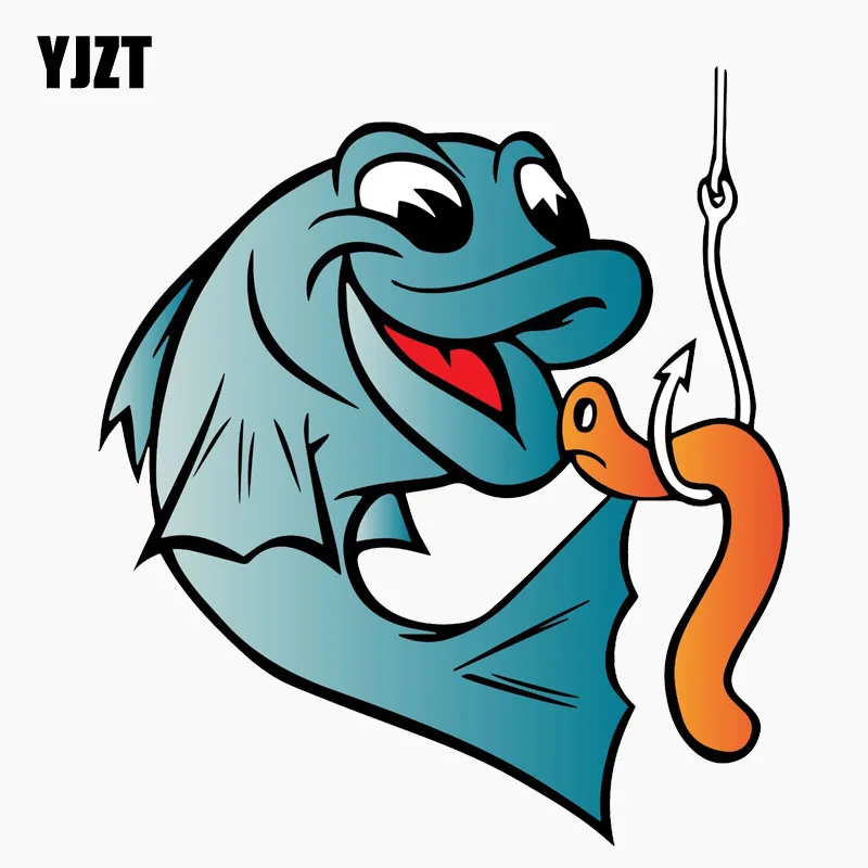 YJZT 11 3 см * 12 7 рыболовный крючок для ловли червей в рыбацком стиле забавный