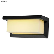DONWEI 10 Вт Наружное освещение водонепроницаемый современный светодиодный настенный светильник 20 светодиодный алюминиевый внутренний двор садовый коридор крыльцо огни AC85-265V