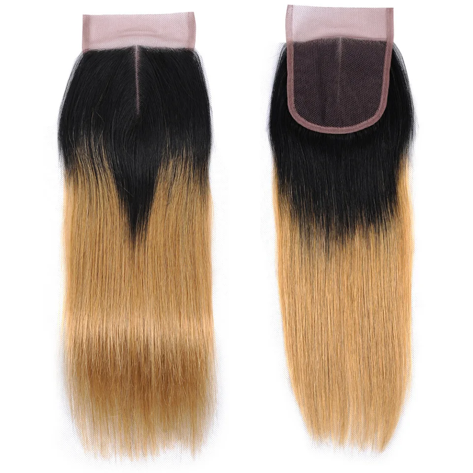 Pinshair Peruvian Hair 4 Bundles With Closure Ombre Blonde 1B 27 Straight Human Hair Weave Bundle With Lace Closure Nonremy Hair Pinshair Peruvian Hair 4 Bundles With Closure Ombre Blonde 1B 27 Straight Human Hair Weave Bundle With Lace Closure Nonremy Hair