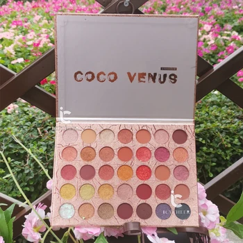 

ICYCHEER Makeup Pop 35 Colors COCO VENUS Eyeshadow Shimmer Matte Pigmented Eye Shadow Palette Creamy Eyeshadows Smoky Nude