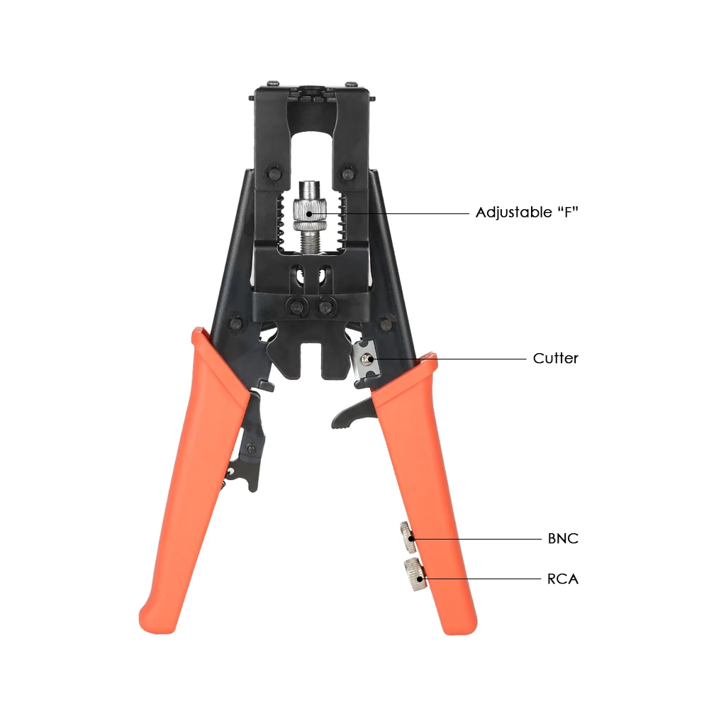 KKmoon многофункциональные плоскогубцы Регулируемый коаксиальный сжатия инструмент для обжима кабеля щипцы кусачки для F BNC RCA RG58 RG59 RG6