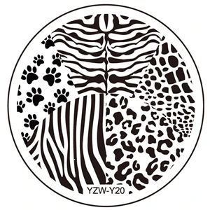 Цельнокроеное платье yzwle рисунок для нейл-арта штамп, пластины для стемпинга 5,6 см круглый временный Маникюр Сделай Сам трафарет для маникюра ногтей инструменты - Цвет: Y20