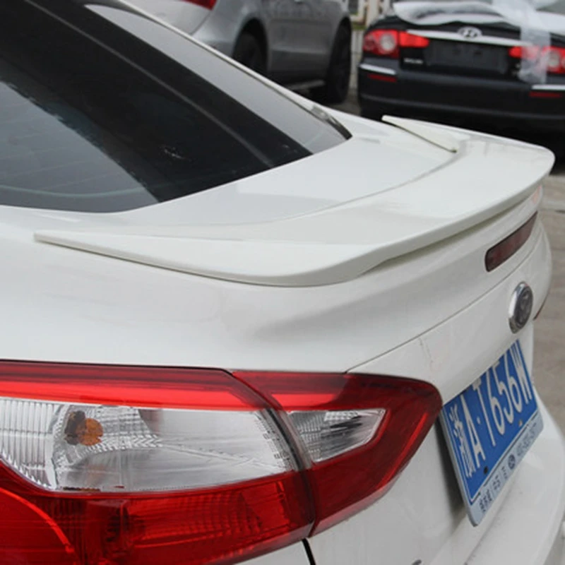 Car Styling For Ford Focus Sedan 4Doors 2012 2013 2014 ABS Plastic Material Rear Trunk Roof Wing Unpainted Primer Rear Spoiler Car Styling For Ford Focus Sedan 4Doors 2012 2013 2014 ABS Plastic Material Rear Trunk Roof Wing Unpainted Primer Rear Spoiler