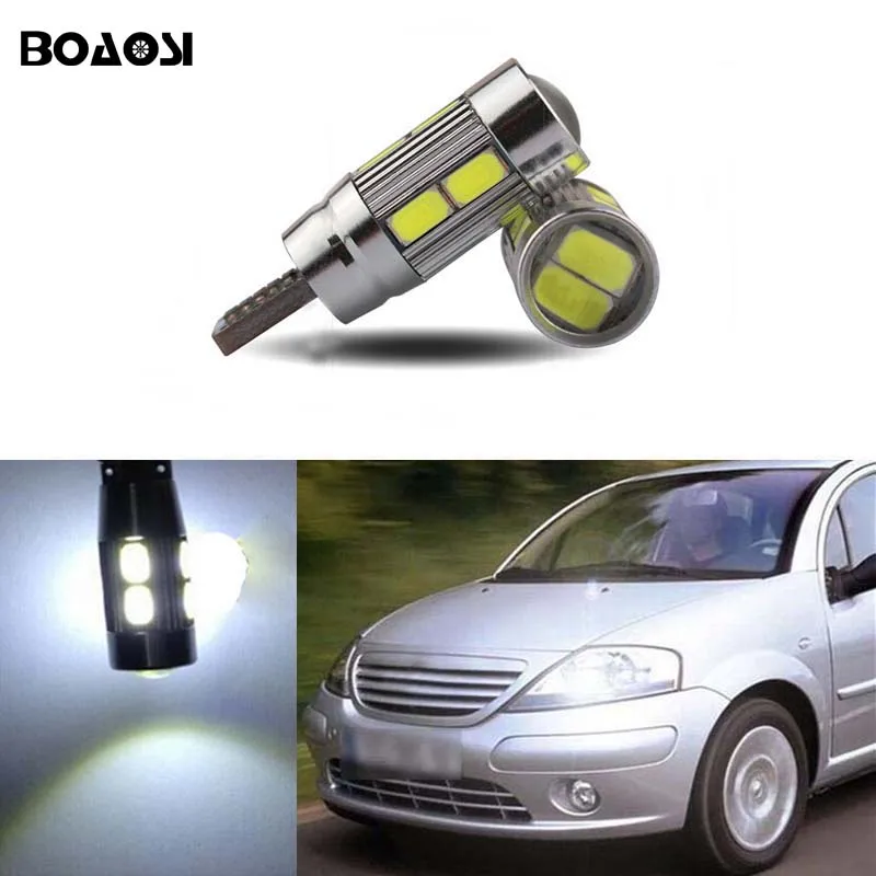 

BOAOSI 2x Canbus LED T10 Clearance Parking Light Wedge Light For Citroen C4 C5 C3 Grand Picasso Berlingo Xsara Saxo C1 C2 ds3