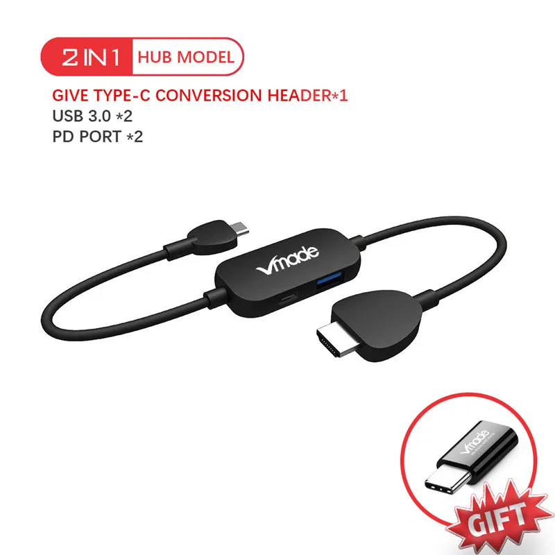 Vmade 4 в 1 USB 3,0 PD быстрое зарядное устройство Muilt порт type C к HDMI адаптер USB C концентратор для Macbook Pro huawei P20 samsung Galaxy S9