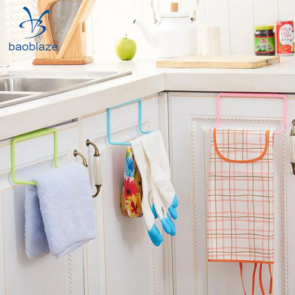 Multi-purpose Towel Rack Over Door Towel Hanger Kitchen Storage Shelf,Inside or Outside,Organizing and Hanging Towels