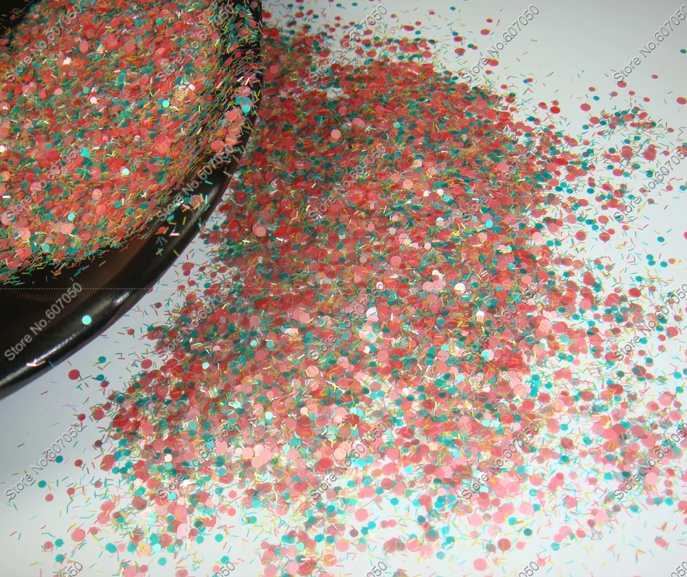 

07#-Mixed Colors Solvent Resistant Round Dot Glitter Strip Spangle Shapes for Nail Polish Acrylic Makeup Decortions
