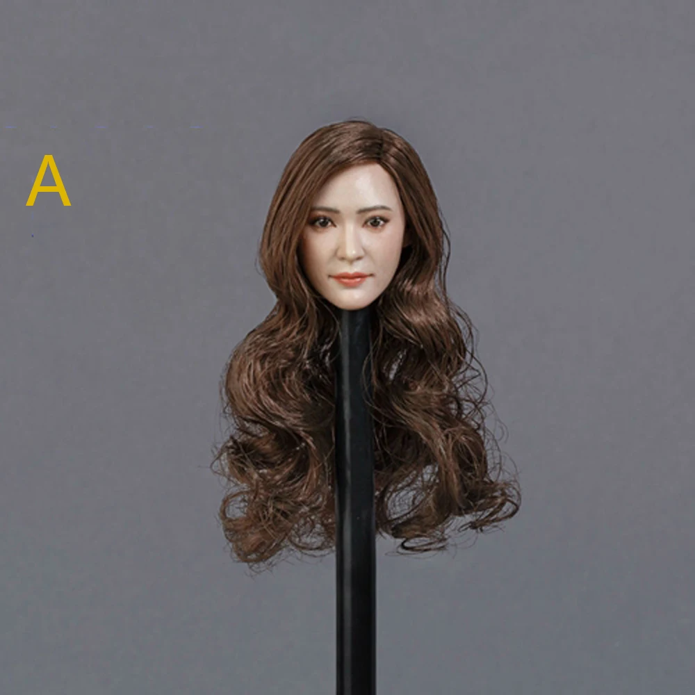 Голова Лепка Yang Mi масштаб 1/6 азиатская красота женская голова резьба модель GC014 12