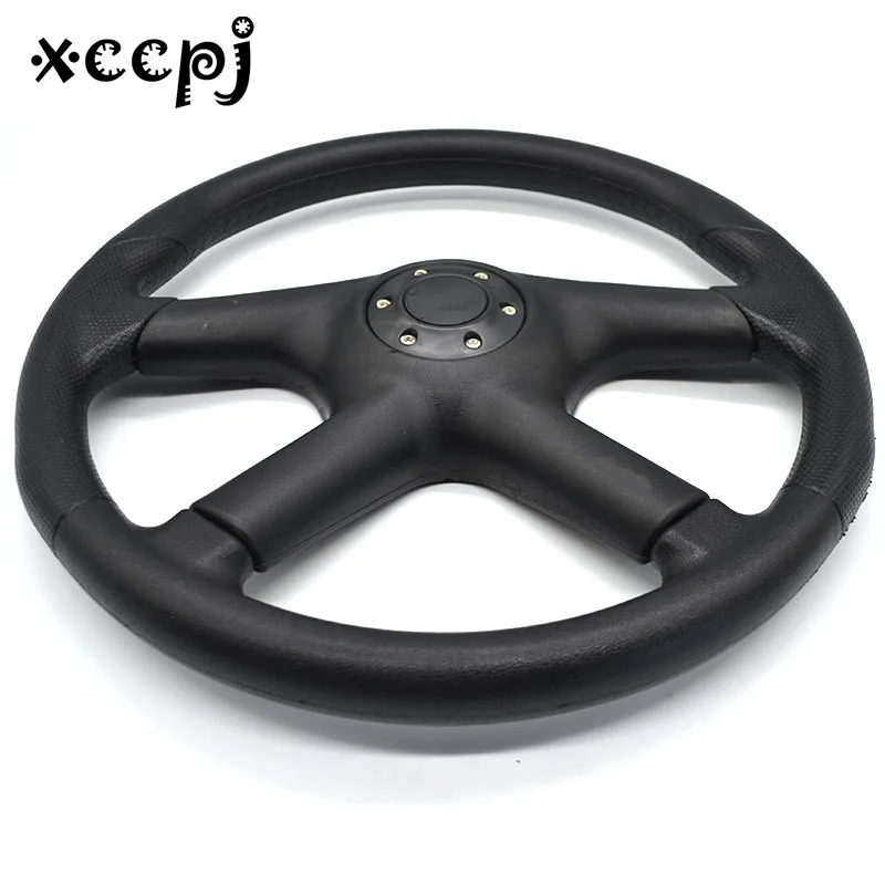 

Universal steering wheel 350mm(14inches) PU leather racing steering wheel(black)