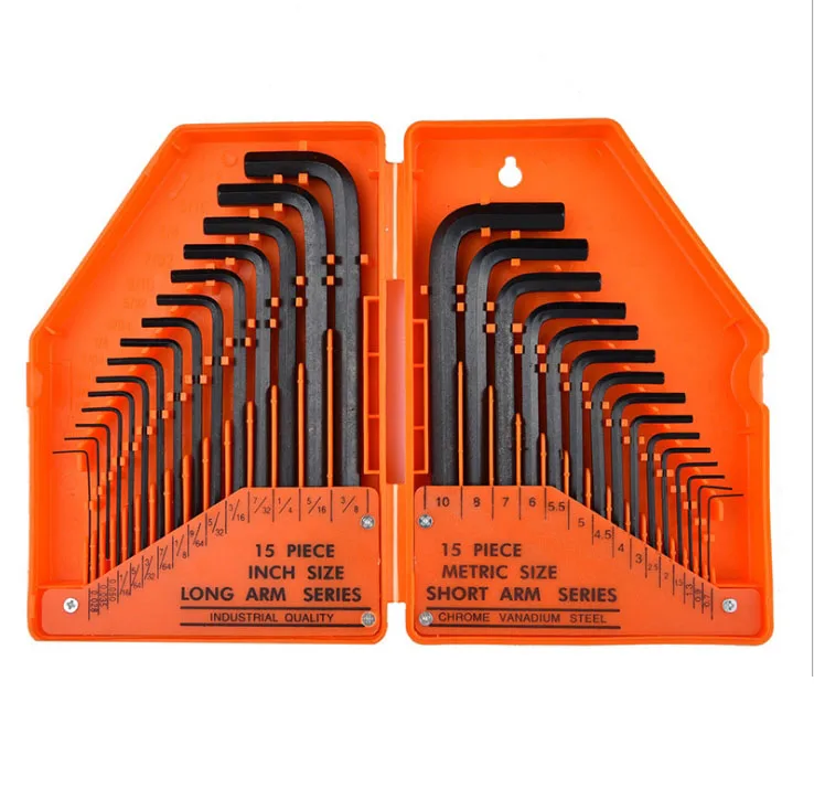 30pcs hex wrench gray black boxed hot metric hex wrenchin Locks from Home Improvement on