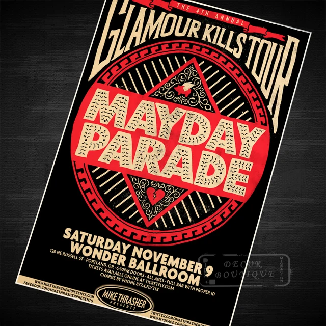 The Mayday Parade Music Class Vintage Retro Canvas Painting Poster ... The Mayday Parade Music Class Vintage Retro Canvas Painting Poster ...