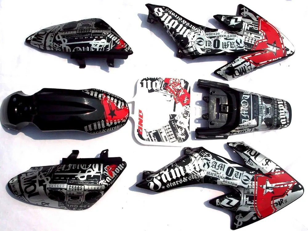 Full plastics & GRAPHICS DECALS STICKERS FIT FOR CRF50 pit Dirt bike